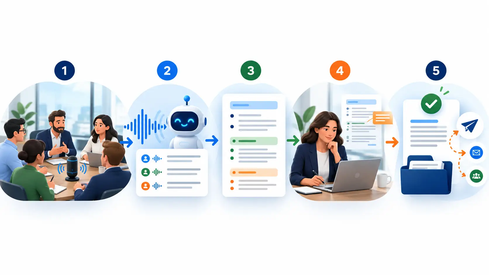 Flujo de actas inteligentes para juntas de comunidades