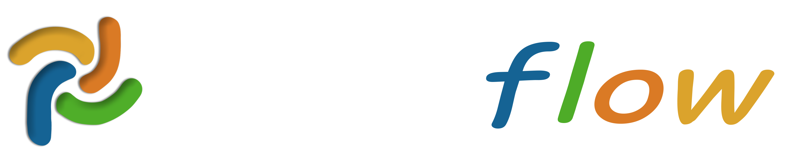 logo pymeflof con nombre blanco