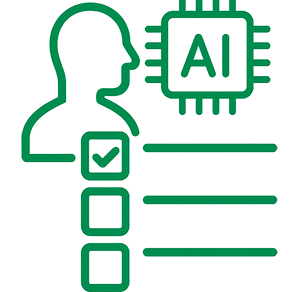 icono de clasificación de leads con inteligencia artificial